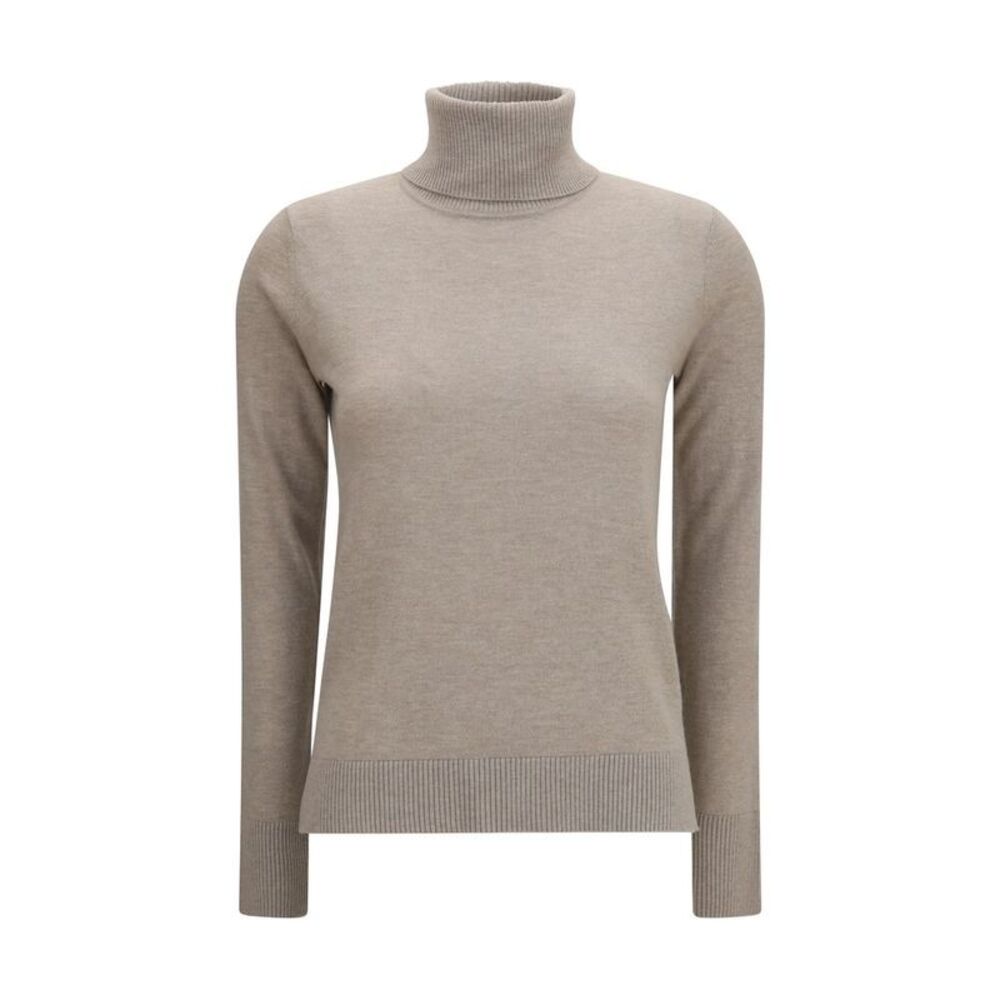 'S Max Mara Beige Wool Oves Aries Women's Turtleneck